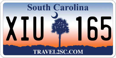 SC license plate XIU165