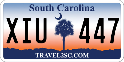 SC license plate XIU447