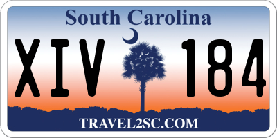 SC license plate XIV184