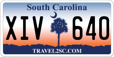 SC license plate XIV640
