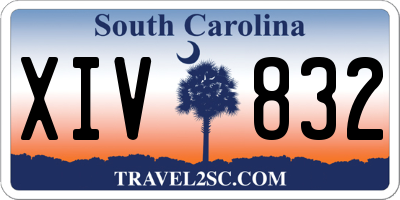 SC license plate XIV832