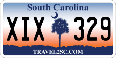 SC license plate XIX329