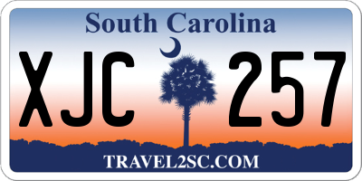 SC license plate XJC257