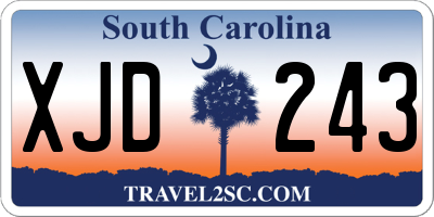 SC license plate XJD243