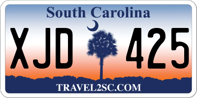 SC license plate XJD425