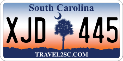 SC license plate XJD445