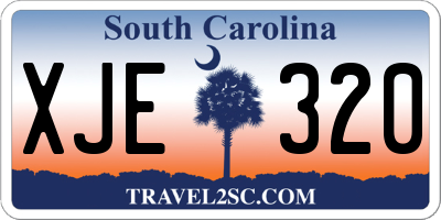 SC license plate XJE320