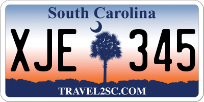 SC license plate XJE345