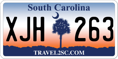 SC license plate XJH263