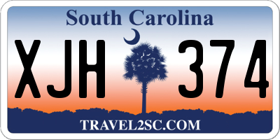 SC license plate XJH374