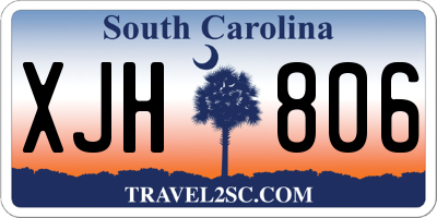 SC license plate XJH806