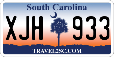 SC license plate XJH933