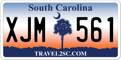 SC license plate XJM561