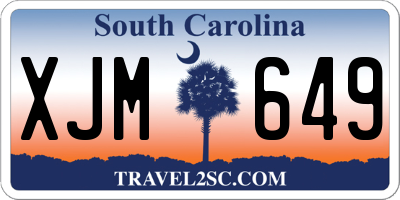 SC license plate XJM649