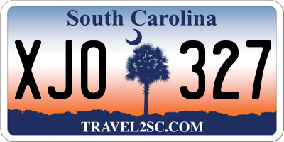 SC license plate XJO327