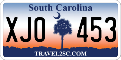 SC license plate XJO453