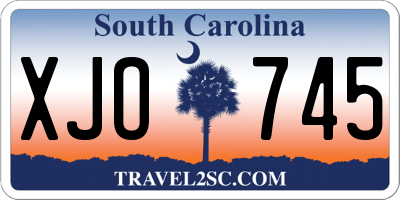 SC license plate XJO745