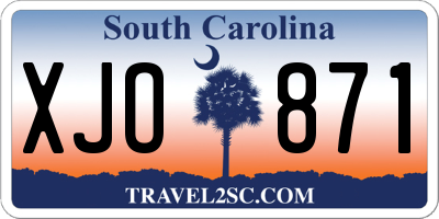 SC license plate XJO871