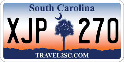 SC license plate XJP270