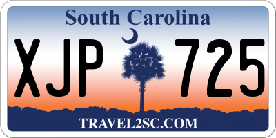 SC license plate XJP725