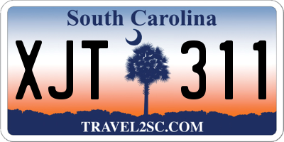 SC license plate XJT311