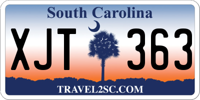 SC license plate XJT363