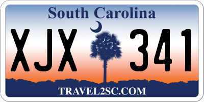 SC license plate XJX341