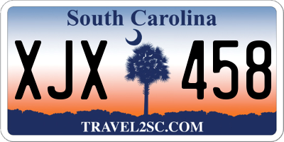 SC license plate XJX458