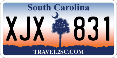 SC license plate XJX831