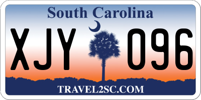 SC license plate XJY096