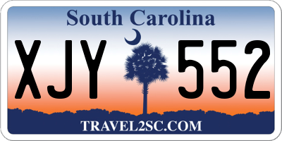 SC license plate XJY552