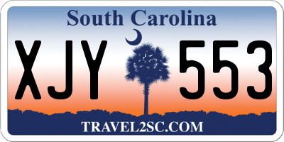 SC license plate XJY553
