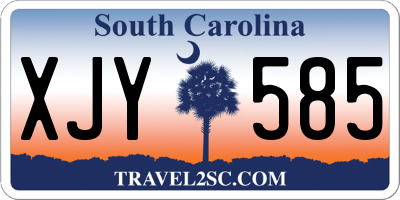 SC license plate XJY585