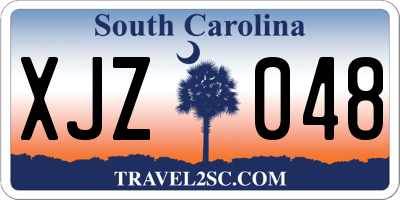 SC license plate XJZ048
