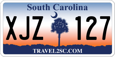SC license plate XJZ127