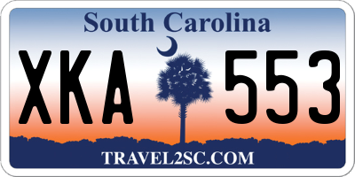 SC license plate XKA553
