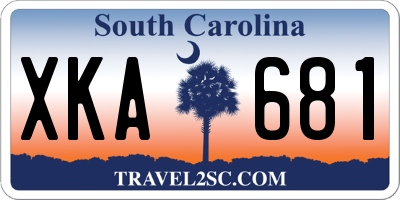 SC license plate XKA681