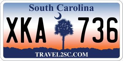 SC license plate XKA736