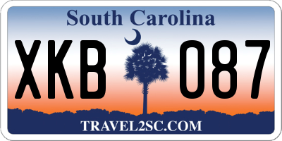 SC license plate XKB087