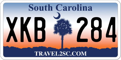 SC license plate XKB284