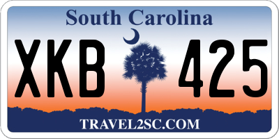 SC license plate XKB425