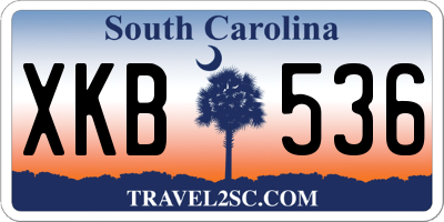 SC license plate XKB536