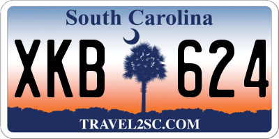 SC license plate XKB624