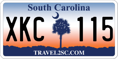 SC license plate XKC115