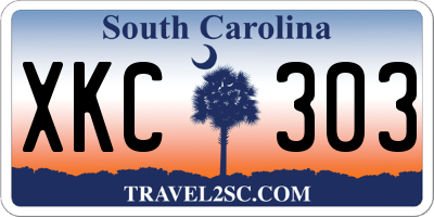 SC license plate XKC303