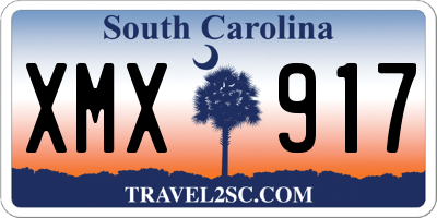 SC license plate XMX917