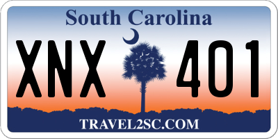 SC license plate XNX401