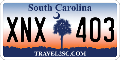 SC license plate XNX403