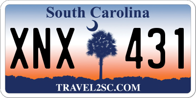 SC license plate XNX431