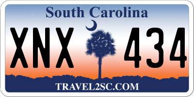 SC license plate XNX434